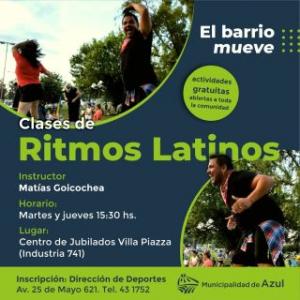 Clases de ritmos latinos en Villa Piazza